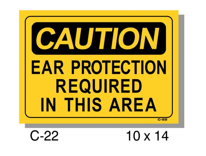 CAUTION SIGN, EYE PROTECTION REQUIRED IN THIS AREA