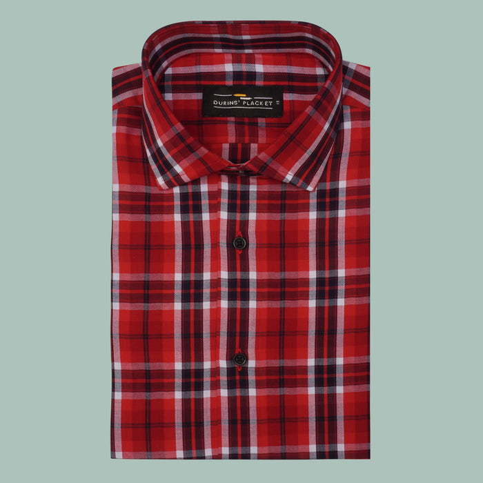 FLANNEL RED CHECKS - Durins Placket