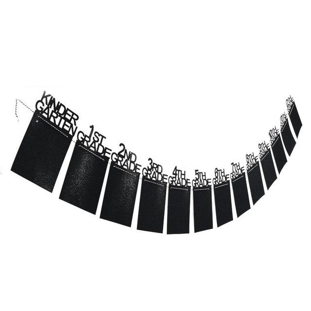 Child Graduation Party Photo Frame Bunting Black