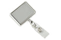 Chrome Rectangle Badge Reel - 2120-3900, Qty = 25