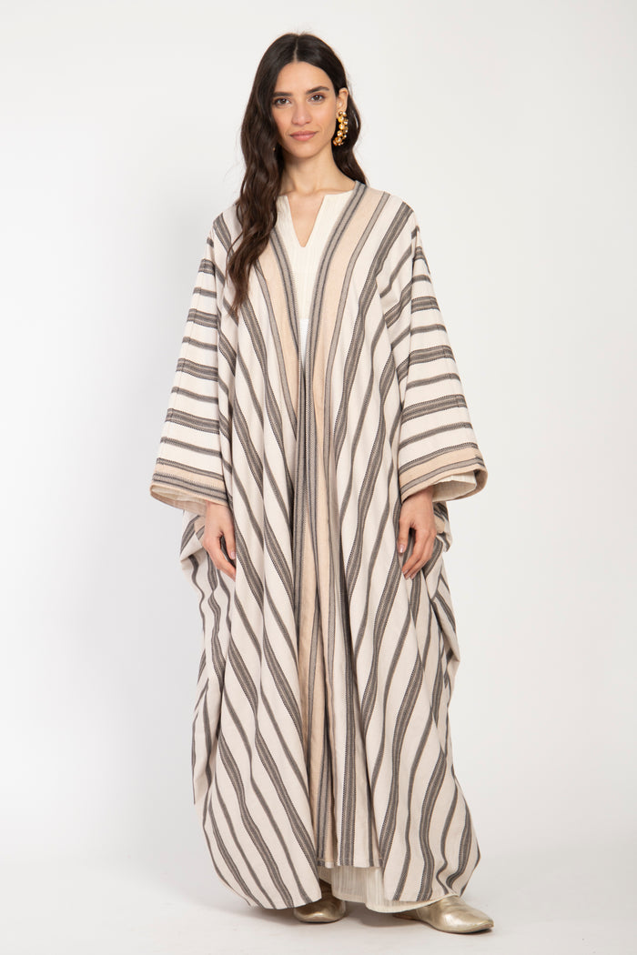 Classic Cotton Striped Abaya