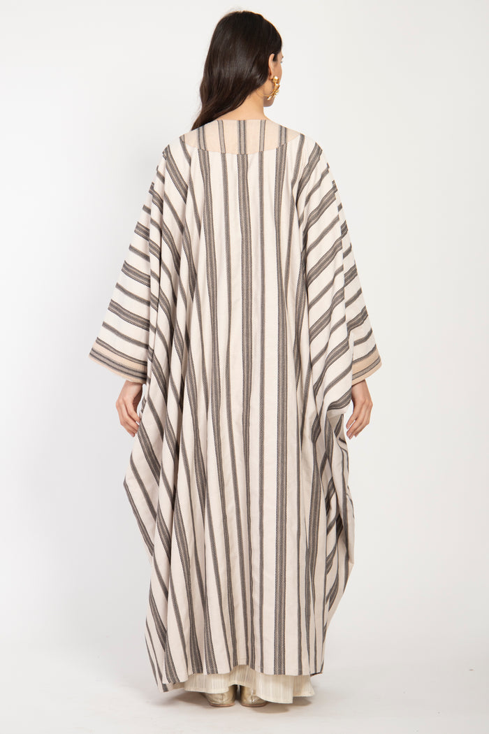 Classic Cotton Striped Abaya