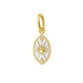 Classic Karma Pendant - White 18K Yellow Gold