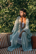 Classic Linen Light Blue Abaya