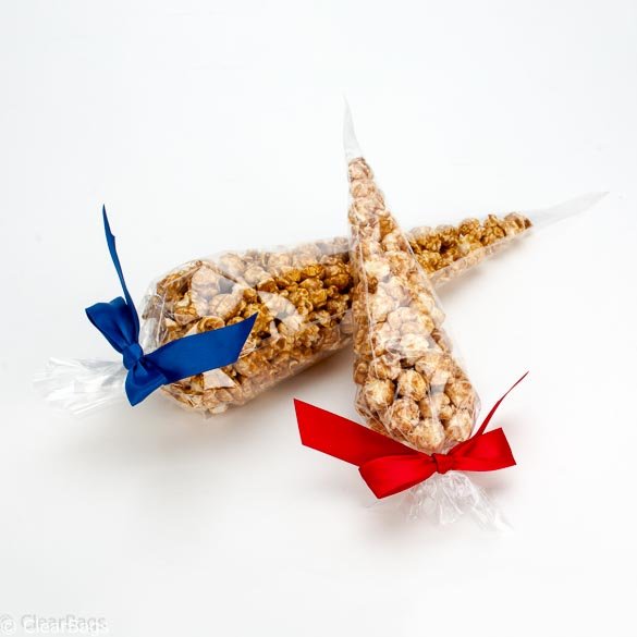 Clear Cone Favor Bags . 6x12 inches - Scrap Bits