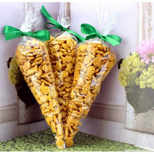 Clear Cone Favor Bags . 6x12 inches - Scrap Bits