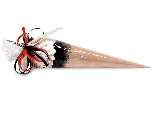 Clear Cone Favor Bags . 6x12 inches - Scrap Bits
