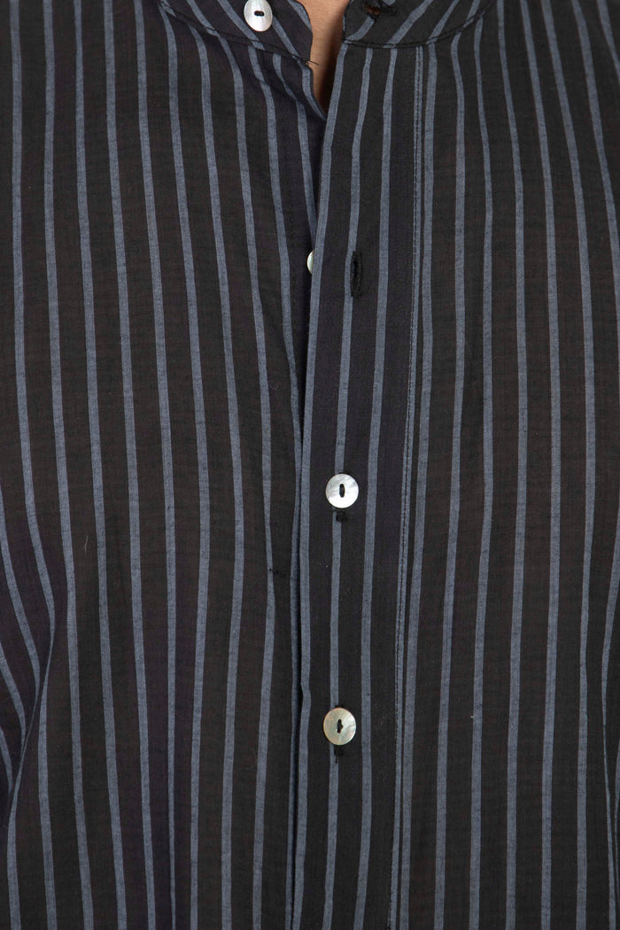 Cloche Cotton Striped Black Shirt