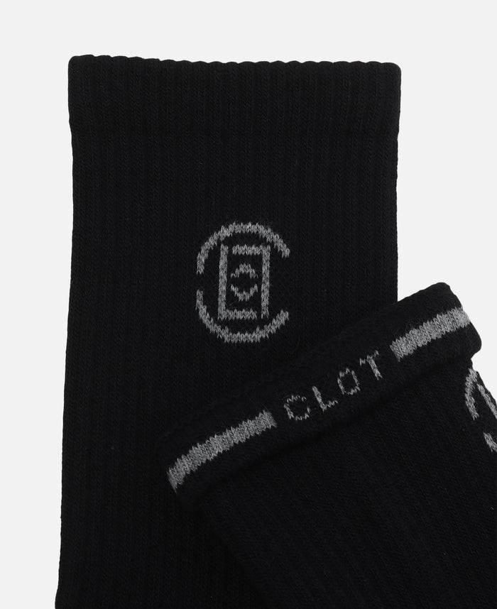 CLOT Jacquard Logo Socks (Black)