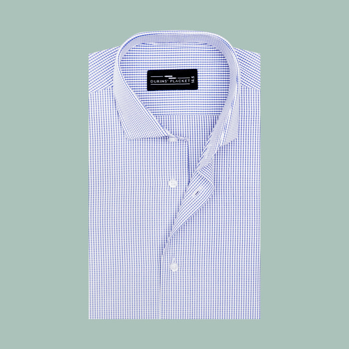 COBALT BLUE GRID SHIRT