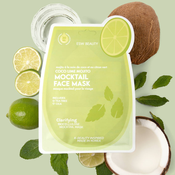 Coco Lime Mojito Clarifying Biocellulose Mocktail Mask