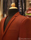 Copper Knitted Tweed Blazer