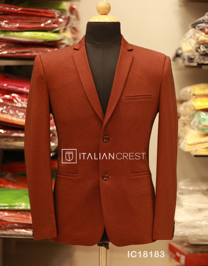 Copper Knitted Tweed Blazer