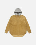 Corduroy Hooded Shirt (Beige)