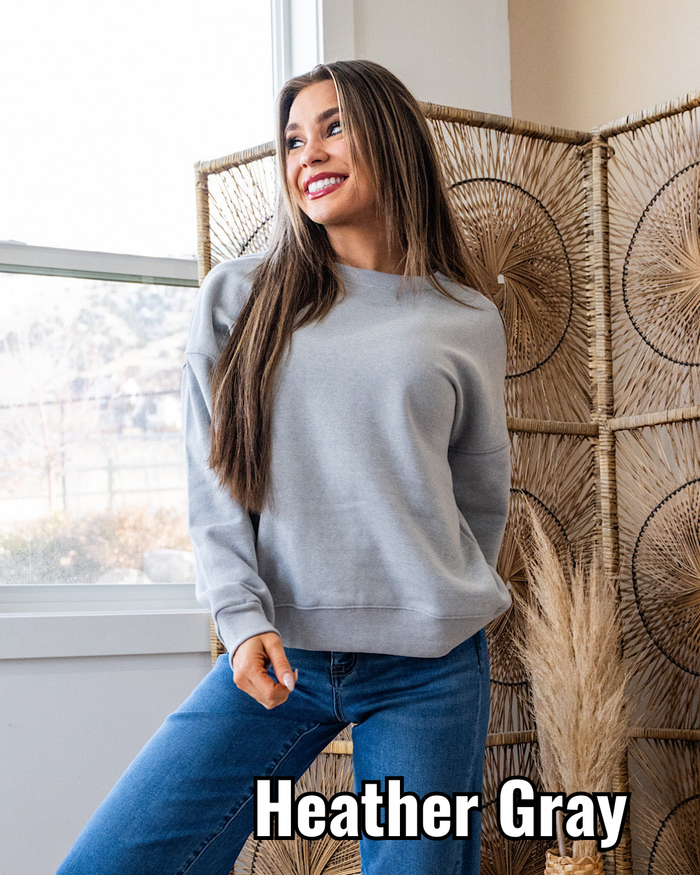 Cozy Crewneck Sweatshirt - Color Options Available! Zenana