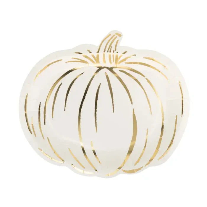 Cream Pumpkin Shaped Plate