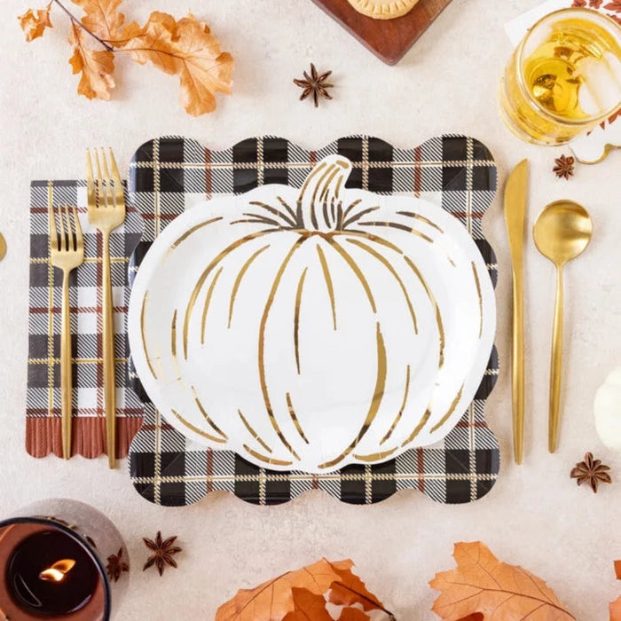 Cream Pumpkin Shaped Plate