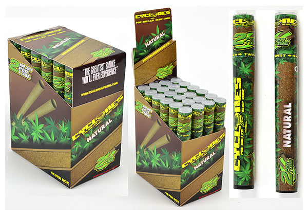 Cyclones Hemp Cones Natural 2pc (24ct)