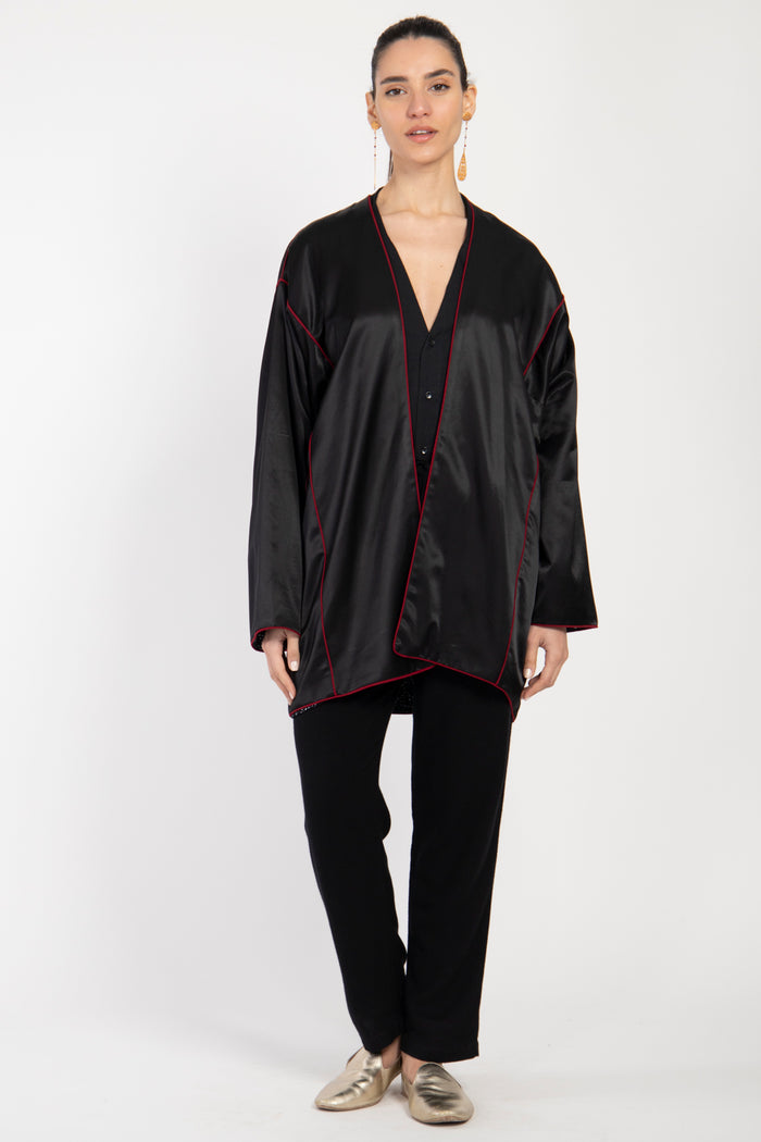 Daraa Cotton Satin Kimono Jacket