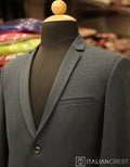 Dark Green Knitted Tweed Blazer