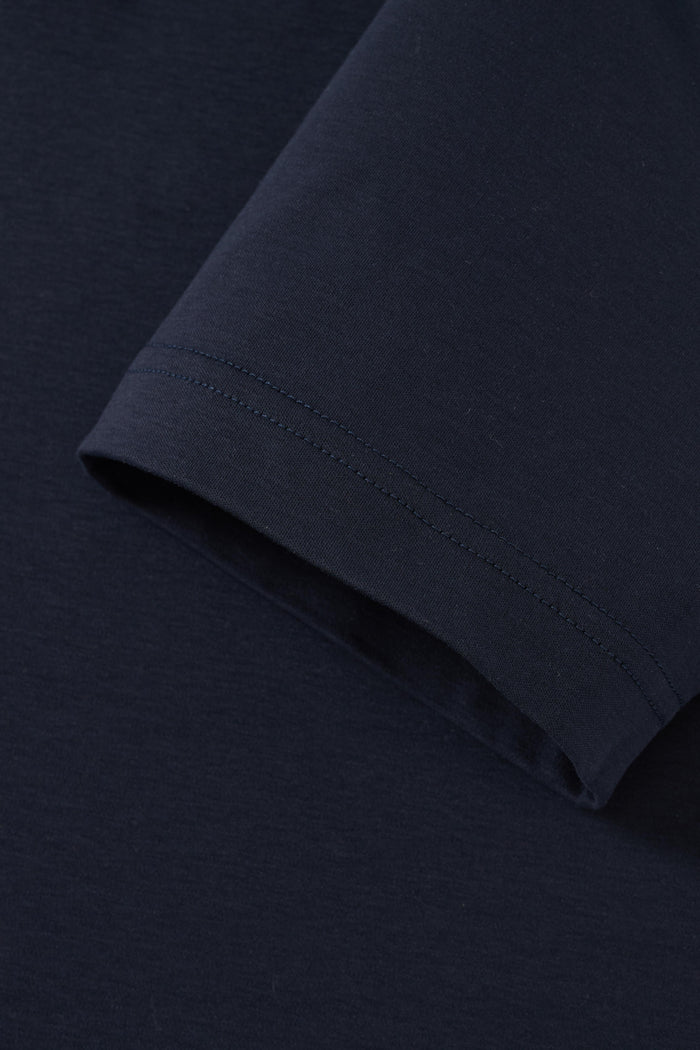 Dark Navy Buttonless Performance Polo - Atica Man