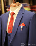 Dark Royal Blue 3-Piece Notch Lapel Suit