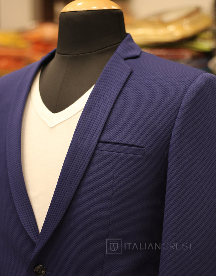 Dark Royal Blue Lycra Blazer