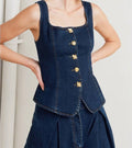 Denim Button Top