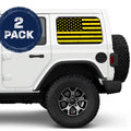 Distressed Black & Yellow Side Windows Printed Vinyl Decal