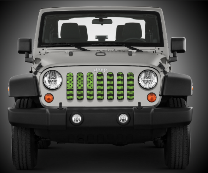 Distressed Lime green Inserts & Vent Decals Bundle