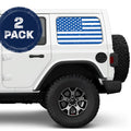 Distressed White & Blue Side Windows Printed Vinyl Decal