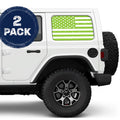 Distressed White & Green Side Windows Printed Vinyl Decal