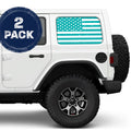 Distressed White & Light Blue Side Windows Printed Vinyl Decal