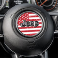 Distressed White & Red Steering Wheel Decal