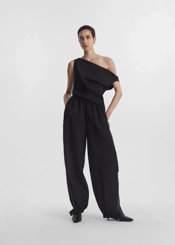 Draped Back Top - Black