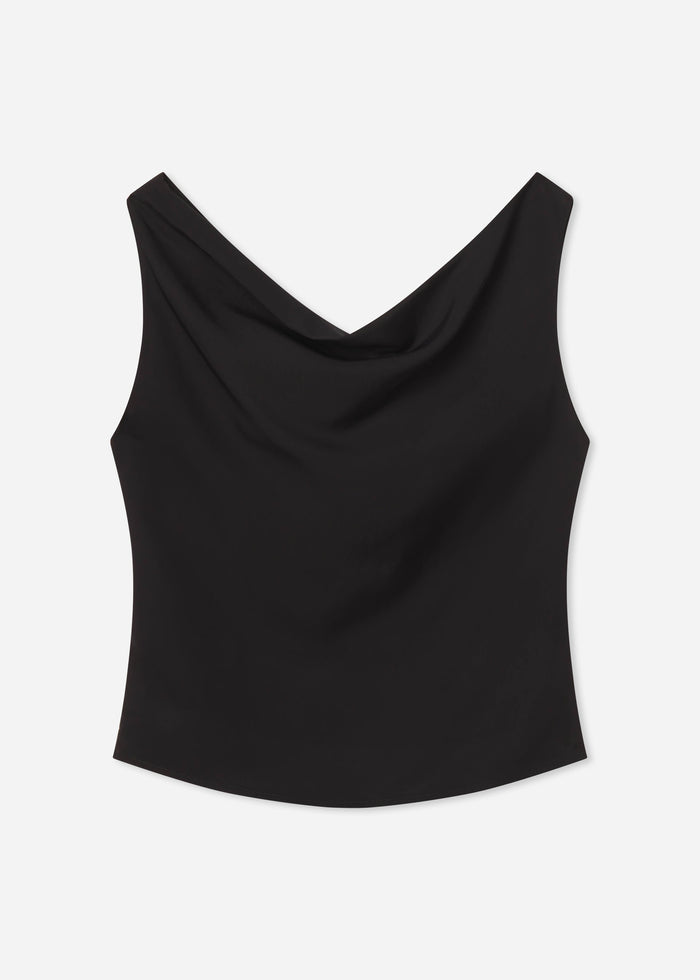 Draped Back Top - Black
