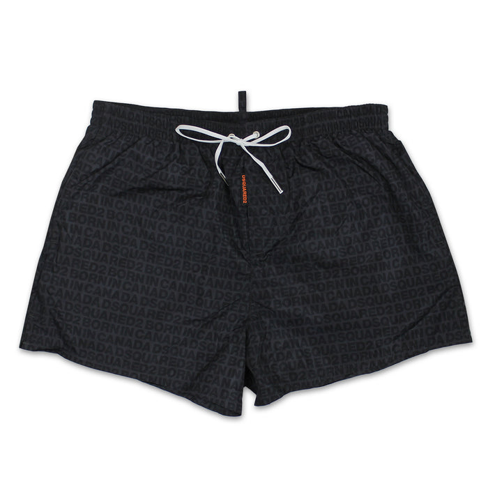DSQUARED2 - Born in Canada Swim Shorts in Black - Nigel Clare