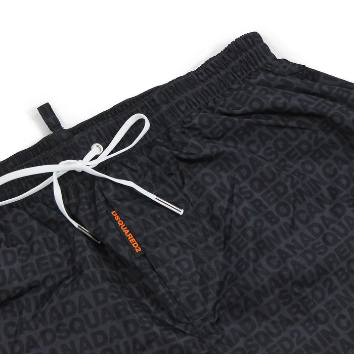 DSQUARED2 - Born in Canada Swim Shorts in Black - Nigel Clare