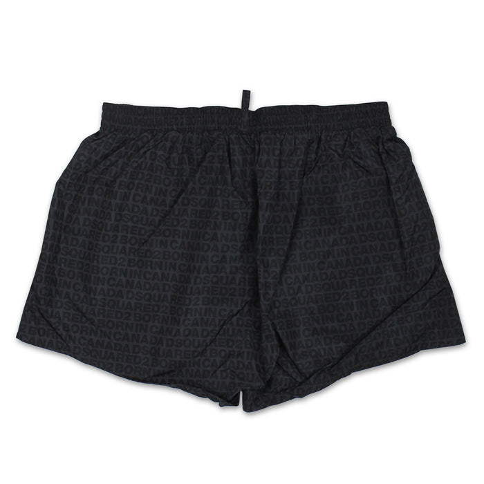 DSQUARED2 - Born in Canada Swim Shorts in Black - Nigel Clare