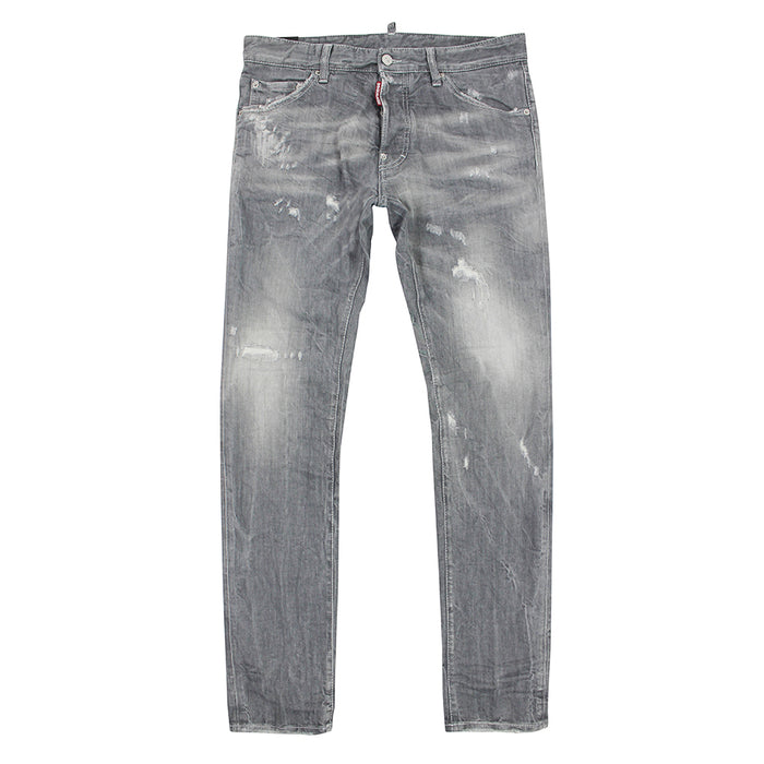 DSQUARED2 - Distressed Cool Guy Slim Jeans in Grey - Nigel Clare