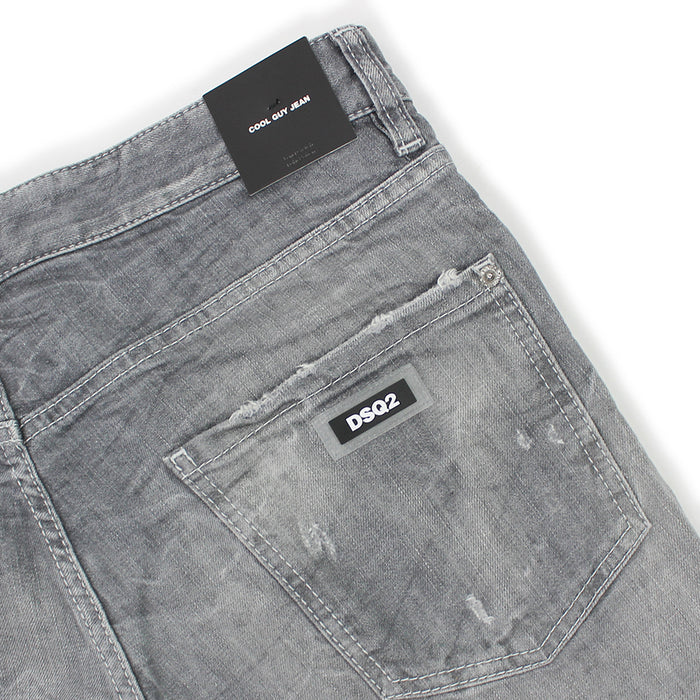 DSQUARED2 - Distressed Cool Guy Slim Jeans in Grey - Nigel Clare