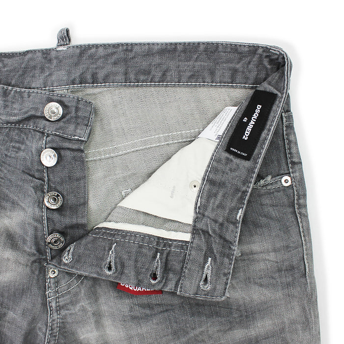 DSQUARED2 - Distressed Cool Guy Slim Jeans in Grey - Nigel Clare