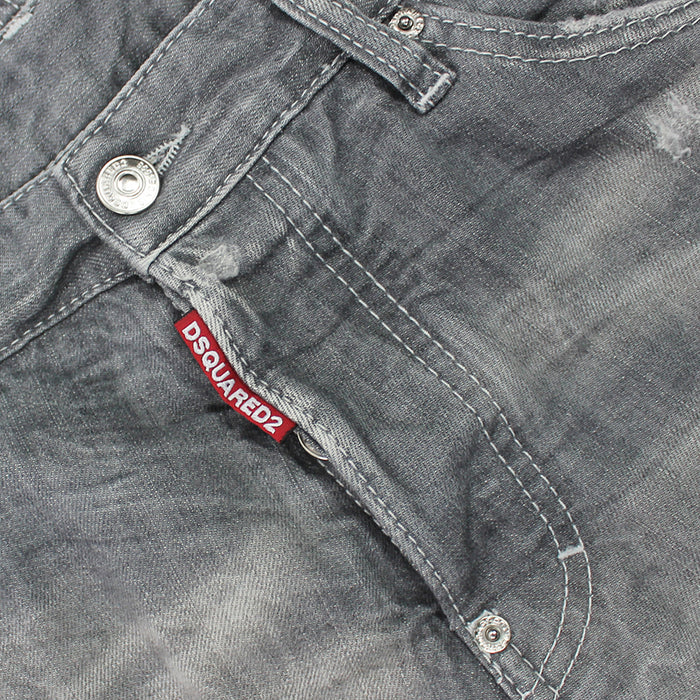 DSQUARED2 - Distressed Cool Guy Slim Jeans in Grey - Nigel Clare