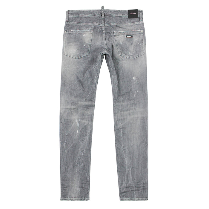 DSQUARED2 - Distressed Cool Guy Slim Jeans in Grey - Nigel Clare