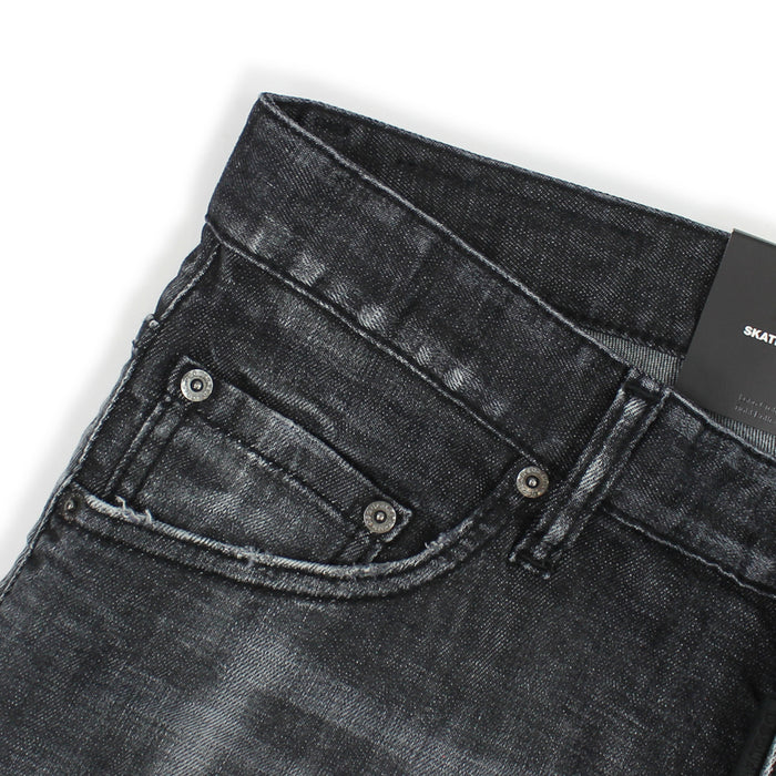 DSQUARED2 - Distressed Skater Jeans in Washed Black - Nigel Clare