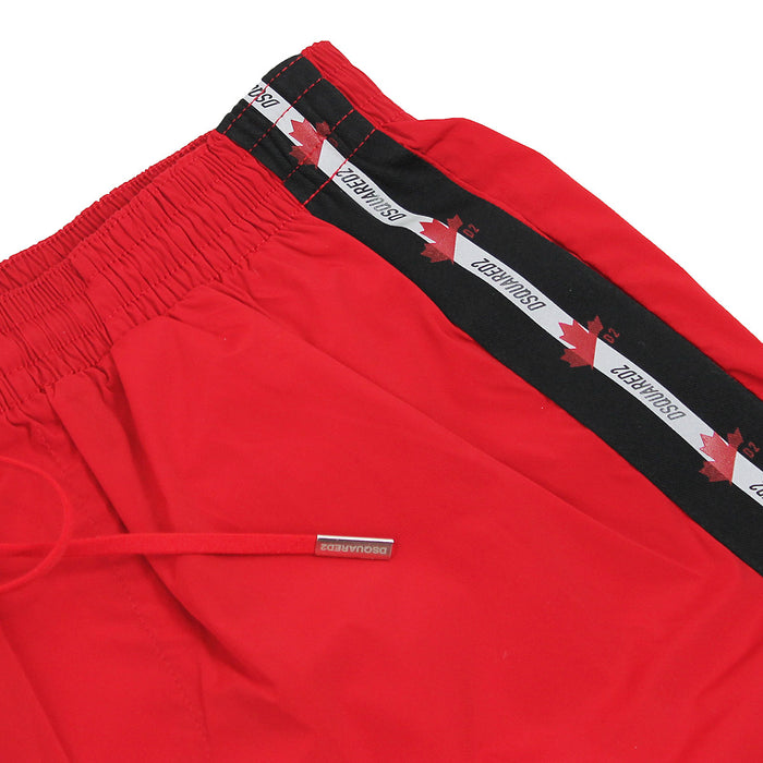 DSQUARED2 - Leaf Tape Swim Shorts in Red - Nigel Clare