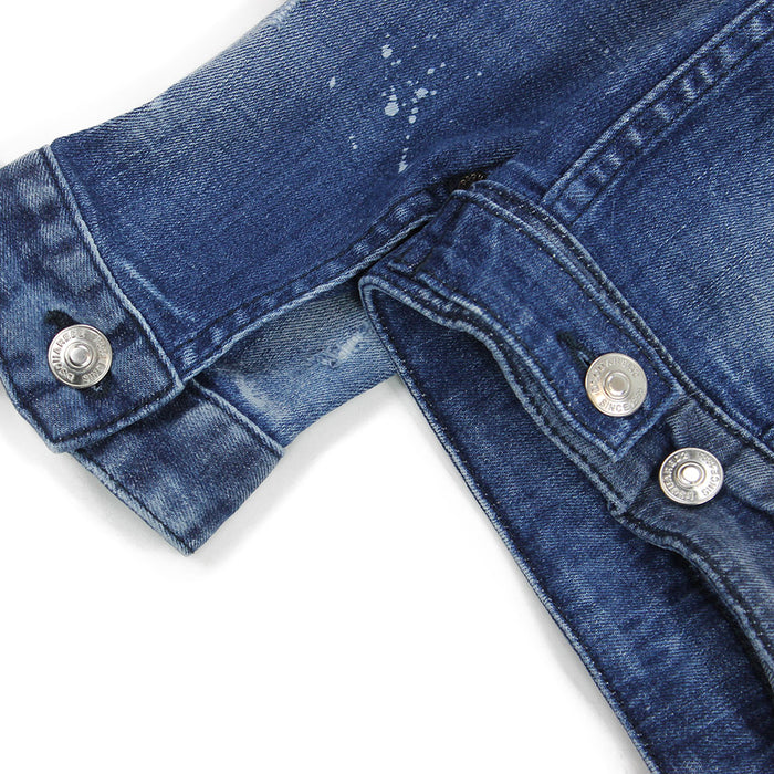 DSQUARED2 - Medium 2 Wash Dan Denim Jacket in Blue - Nigel Clare