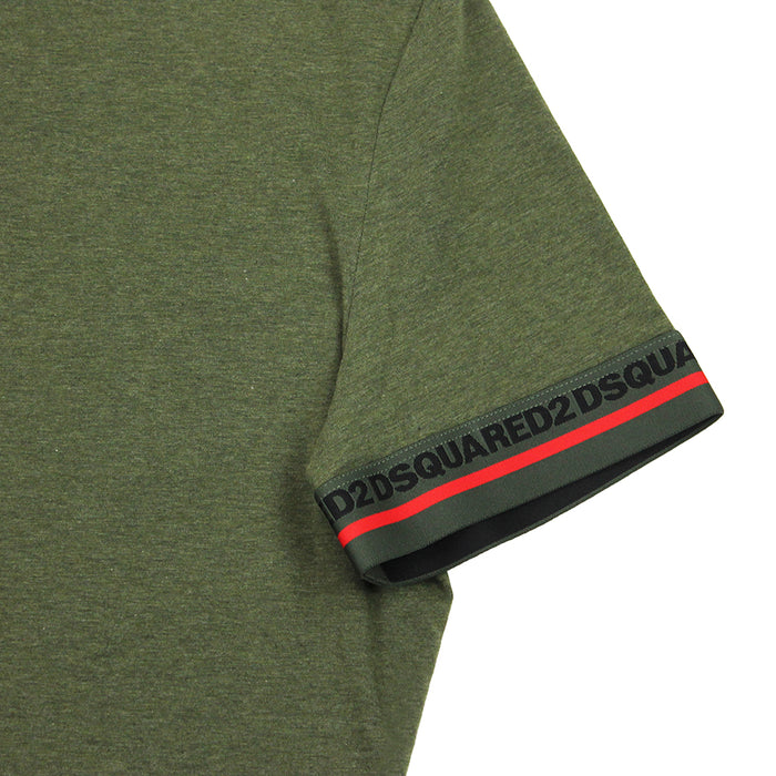 DSQUARED2 - Tape Sleeve Logo T-Shirt in Green - Nigel Clare