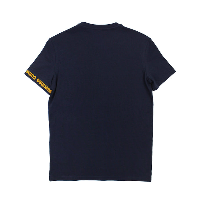 DSQUARED2 - Tape Sleeve Logo T-Shirt in Navy - Nigel Clare