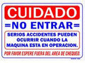 Dyno Do Not Enter Warning Sign Spanish (Smog-11SP)